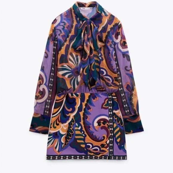 ZARA Pucci Style Mini Dress - Picture 3 of 6